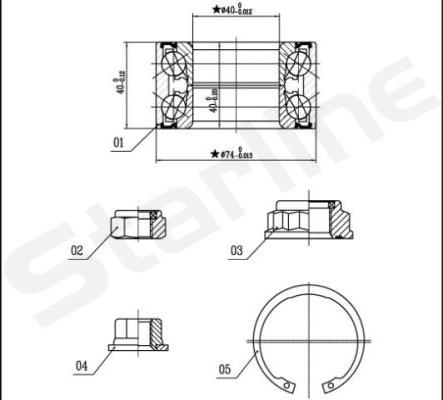 Starline LO 03455 - Kit de roulements de roue cwaw.fr