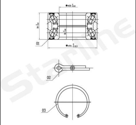 Starline LO 03410 - Kit de roulements de roue cwaw.fr