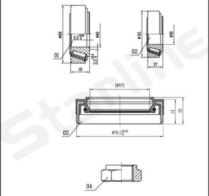 Starline LO 03429 - Kit de roulements de roue cwaw.fr