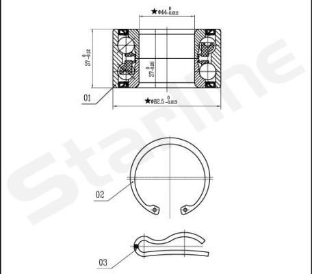 Starline LO 03423 - Kit de roulements de roue cwaw.fr