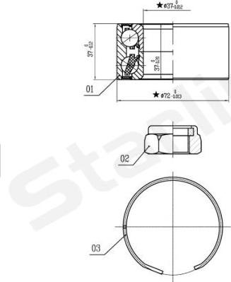 Starline LO 03596 - Kit de roulements de roue cwaw.fr