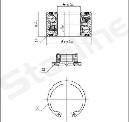 Starline LO 03531 - Kit de roulements de roue cwaw.fr