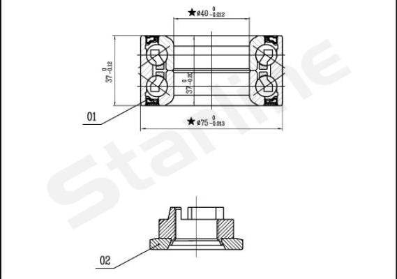 Starline LO 03575 - Kit de roulements de roue cwaw.fr