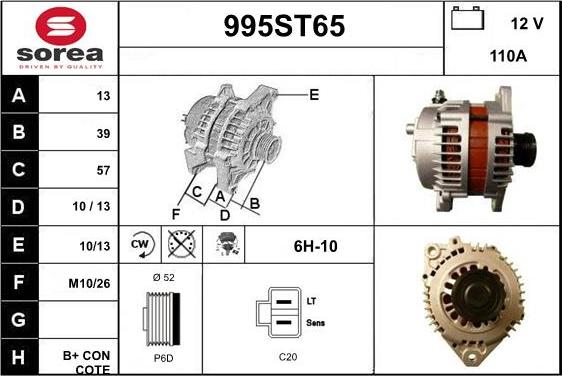 STARTCAR 995ST65 - Alternateur cwaw.fr