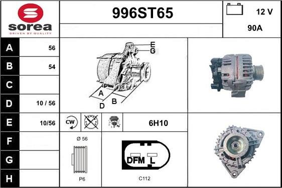 STARTCAR 996ST65 - Alternateur cwaw.fr