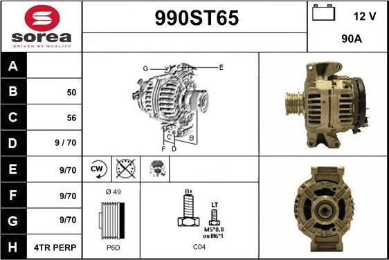 STARTCAR 990ST65 - Alternateur cwaw.fr