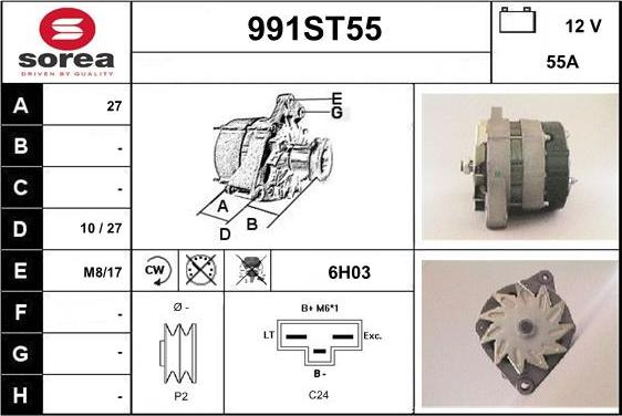 STARTCAR 991ST55 - Alternateur cwaw.fr