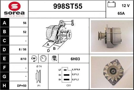 STARTCAR 998ST55 - Alternateur cwaw.fr