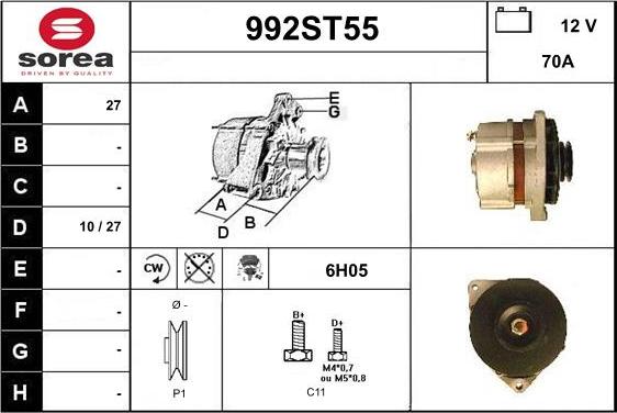 STARTCAR 992ST55 - Alternateur cwaw.fr