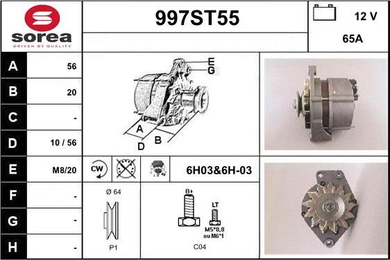 STARTCAR 997ST55 - Alternateur cwaw.fr