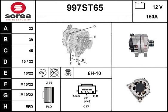 STARTCAR 997ST65 - Alternateur cwaw.fr