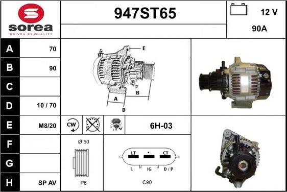 STARTCAR 947ST65 - Alternateur cwaw.fr