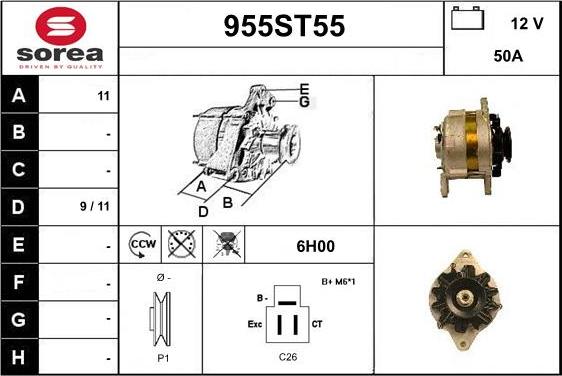 STARTCAR 955ST55 - Alternateur cwaw.fr