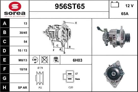 STARTCAR 956ST65 - Alternateur cwaw.fr