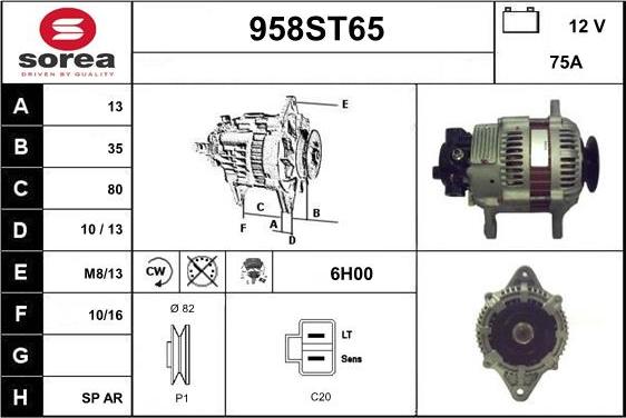 STARTCAR 958ST65 - Alternateur cwaw.fr