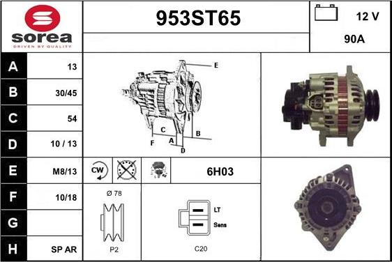 STARTCAR 953ST65 - Alternateur cwaw.fr