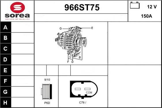 STARTCAR 966ST75 - Alternateur cwaw.fr