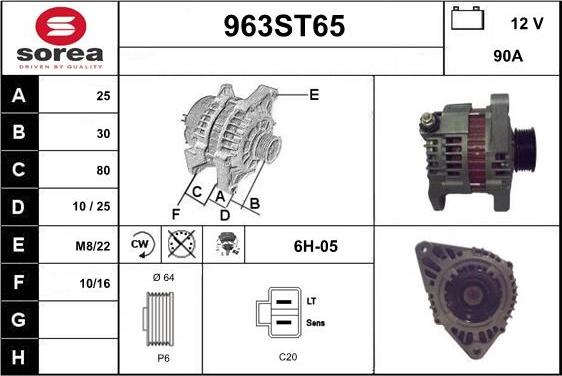 STARTCAR 963ST65 - Alternateur cwaw.fr