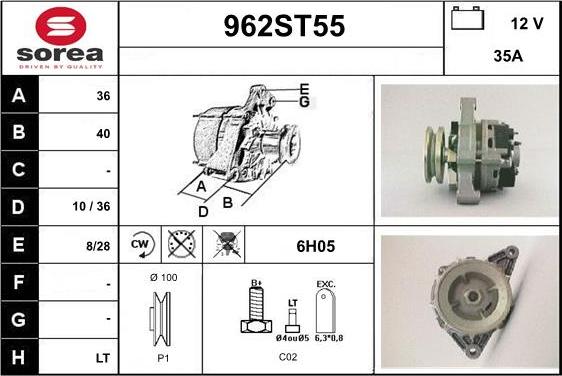 STARTCAR 962ST55 - Alternateur cwaw.fr