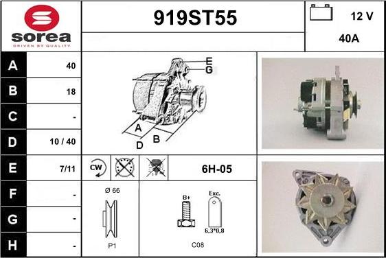 STARTCAR 919ST55 - Alternateur cwaw.fr