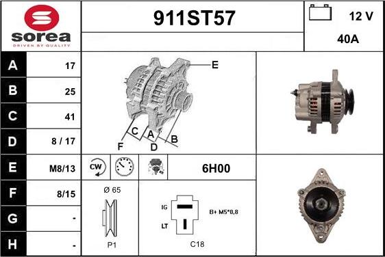 STARTCAR 911ST57 - Alternateur cwaw.fr