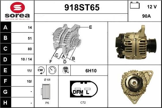 STARTCAR 918ST65 - Alternateur cwaw.fr