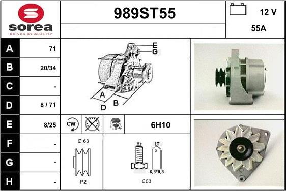 STARTCAR 989ST55 - Alternateur cwaw.fr