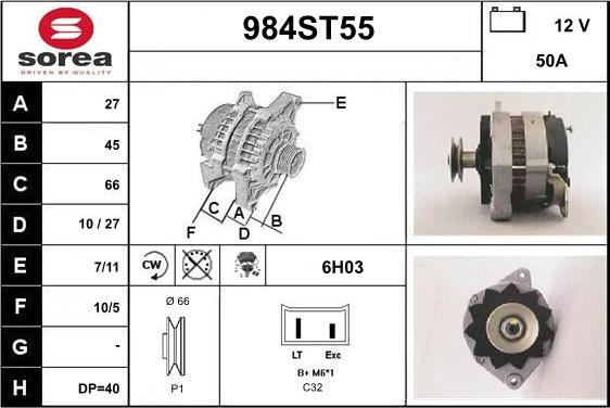 STARTCAR 984ST55 - Alternateur cwaw.fr