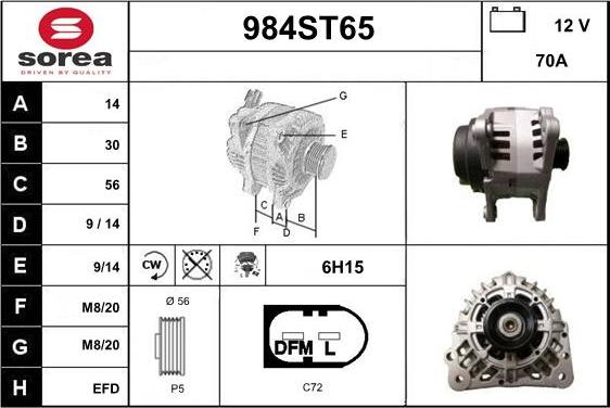 STARTCAR 984ST65 - Alternateur cwaw.fr