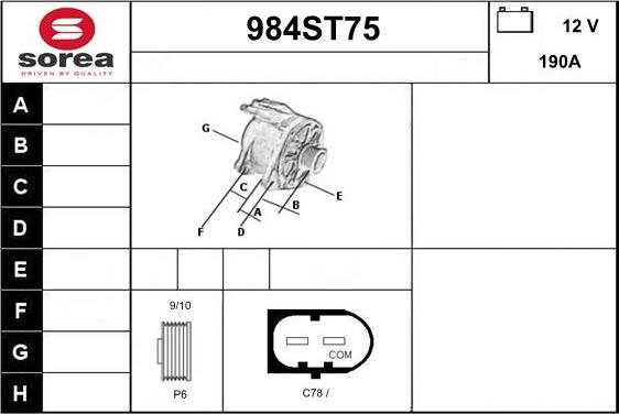 STARTCAR 984ST75 - Alternateur cwaw.fr