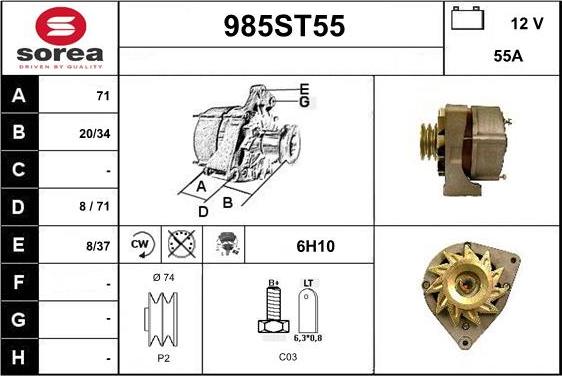 STARTCAR 985ST55 - Alternateur cwaw.fr