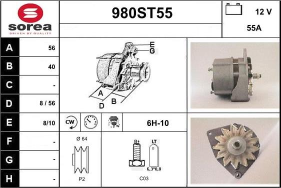 STARTCAR 980ST55 - Alternateur cwaw.fr