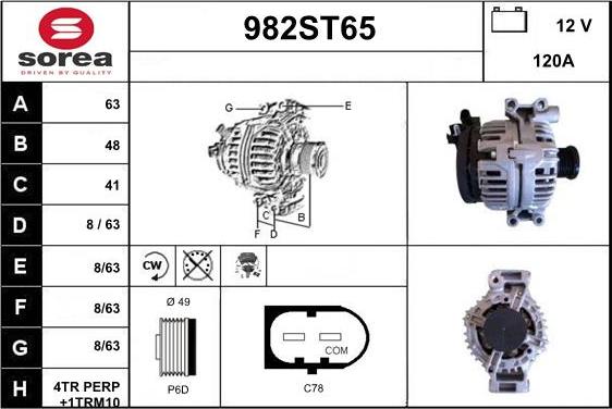 STARTCAR 982ST65 - Alternateur cwaw.fr