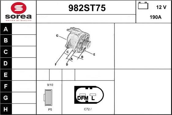 STARTCAR 982ST75 - Alternateur cwaw.fr