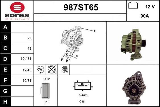 STARTCAR 987ST65 - Alternateur cwaw.fr