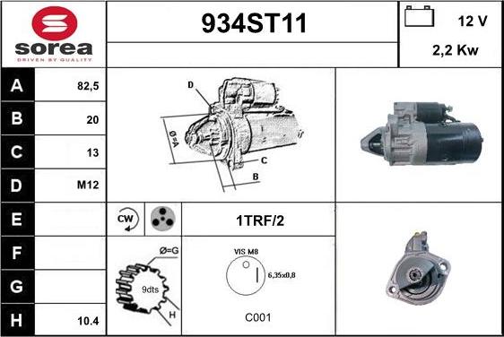 STARTCAR 934ST11 - Démarreur cwaw.fr