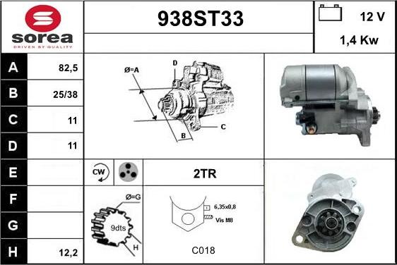 STARTCAR 938ST33 - Démarreur cwaw.fr