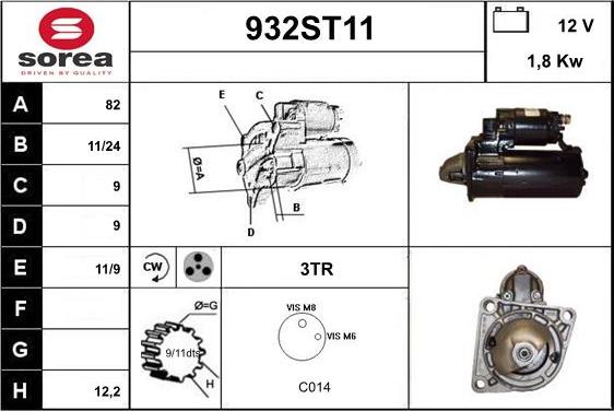 STARTCAR 932ST11 - Démarreur cwaw.fr