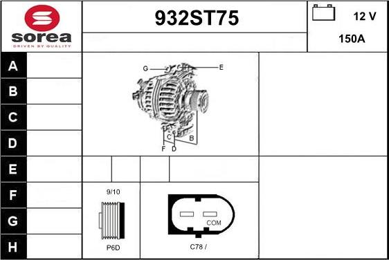 STARTCAR 932ST75 - Alternateur cwaw.fr