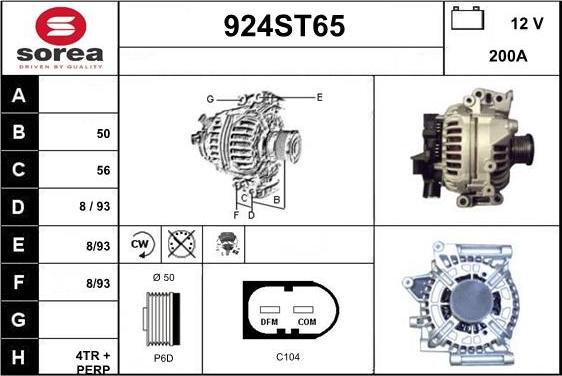 STARTCAR 924ST65 - Alternateur cwaw.fr