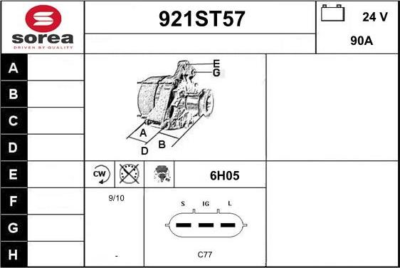 STARTCAR 921ST57 - Alternateur cwaw.fr