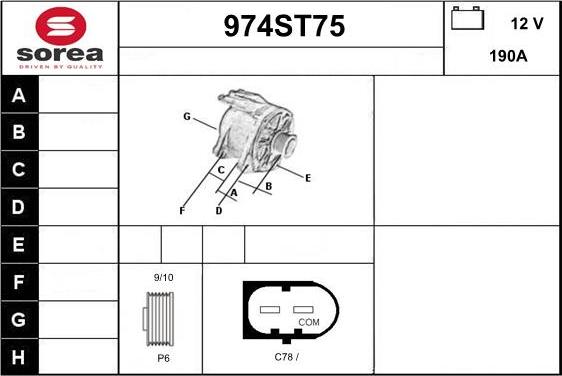 STARTCAR 974ST75 - Alternateur cwaw.fr