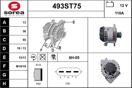 STARTCAR 493ST75 - Alternateur cwaw.fr