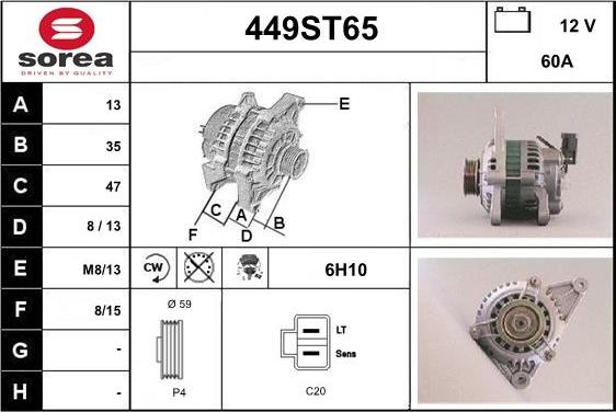 STARTCAR 449ST65 - Alternateur cwaw.fr