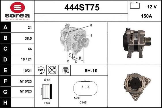 STARTCAR 444ST75 - Alternateur cwaw.fr