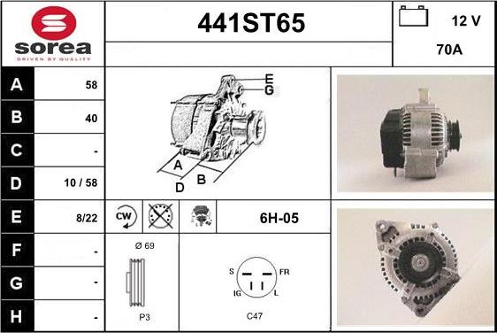 STARTCAR 441ST65 - Alternateur cwaw.fr