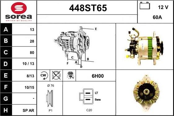 STARTCAR 448ST65 - Alternateur cwaw.fr