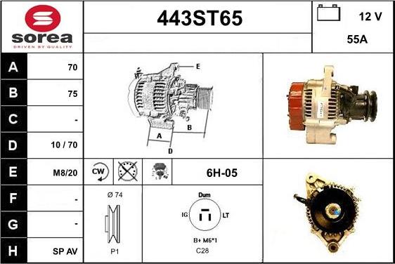 STARTCAR 443ST65 - Alternateur cwaw.fr