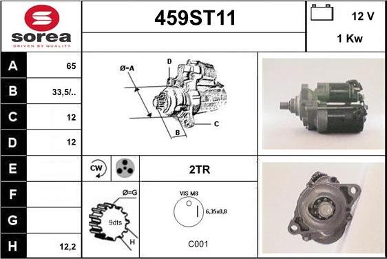 STARTCAR 459ST11 - Démarreur cwaw.fr