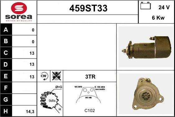 STARTCAR 459ST33 - Démarreur cwaw.fr